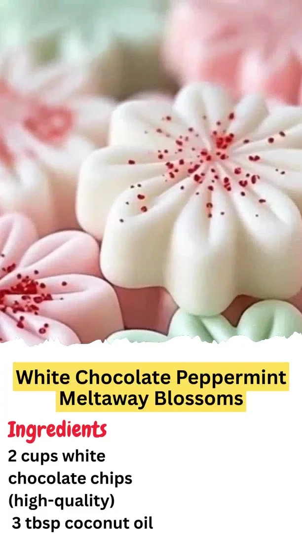 White Chocolate Peppermint Meltaway Blossoms