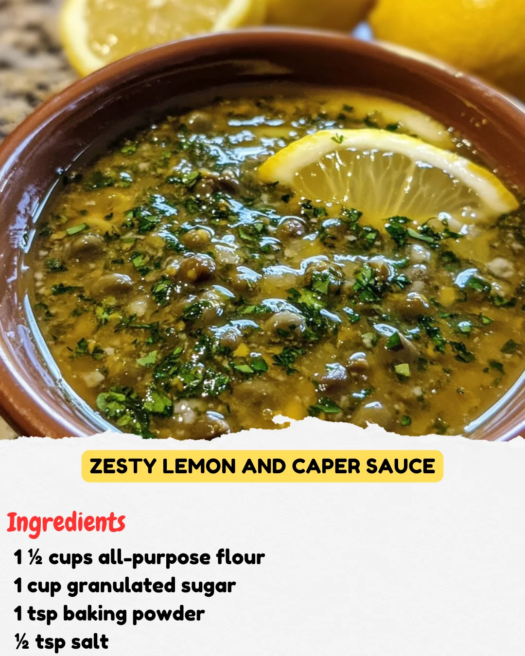 Zesty Lemon and Caper Sauce