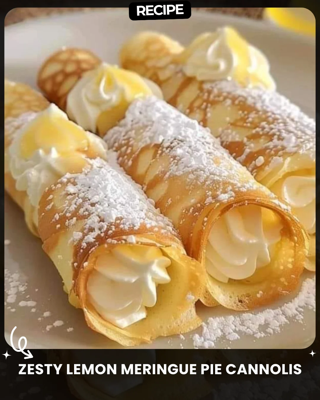 Zesty Lemon Meringue Pie Cannolis