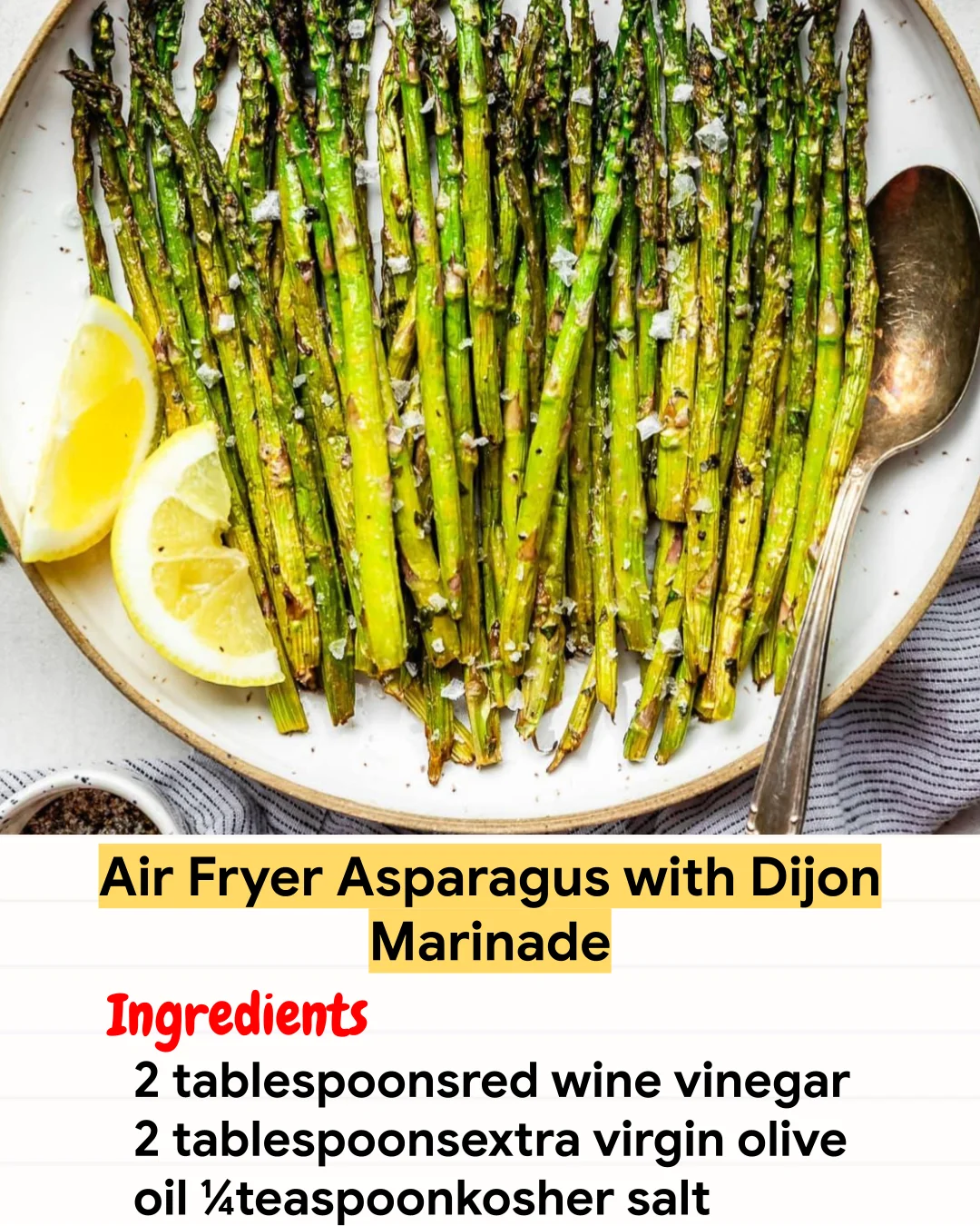 Air Fryer Recipe Air Fryer Asparagus with Dijon Marinade