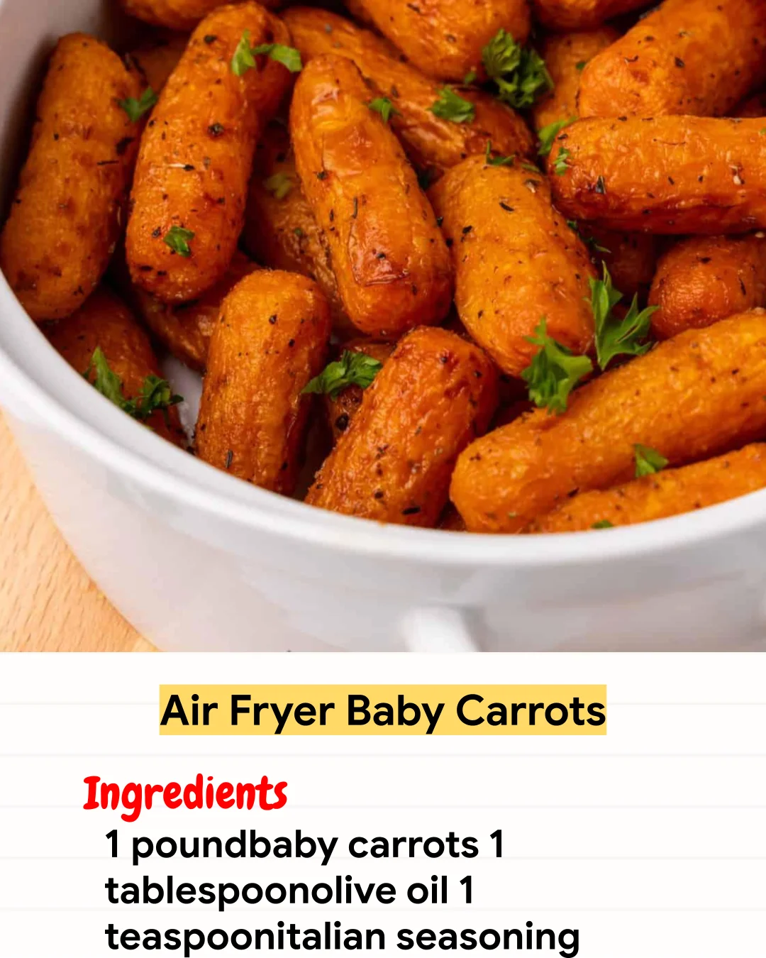 Air Fryer Recipe Air Fryer Baby Carrots