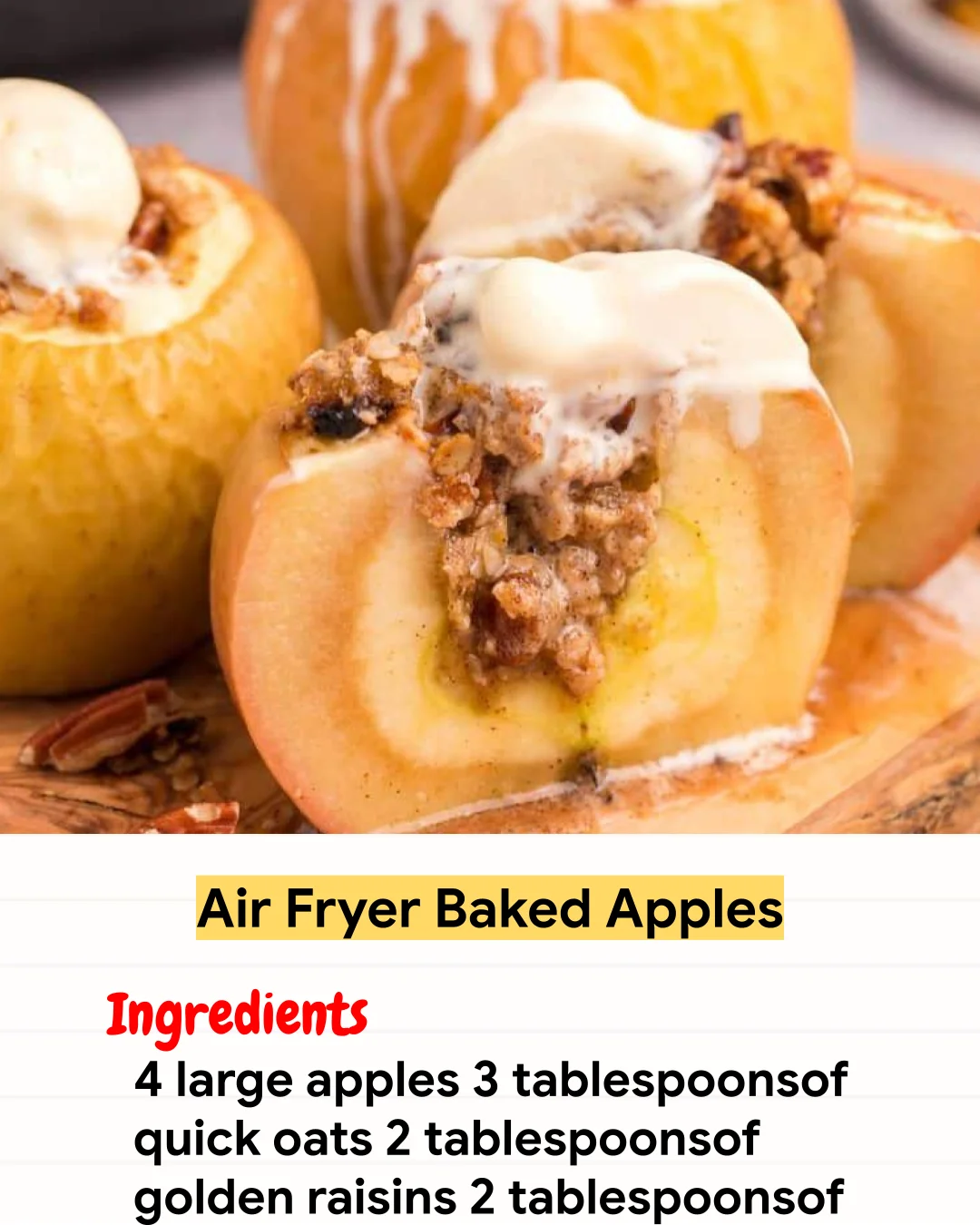 Air Fryer Recipe Air Fryer Baked Apples