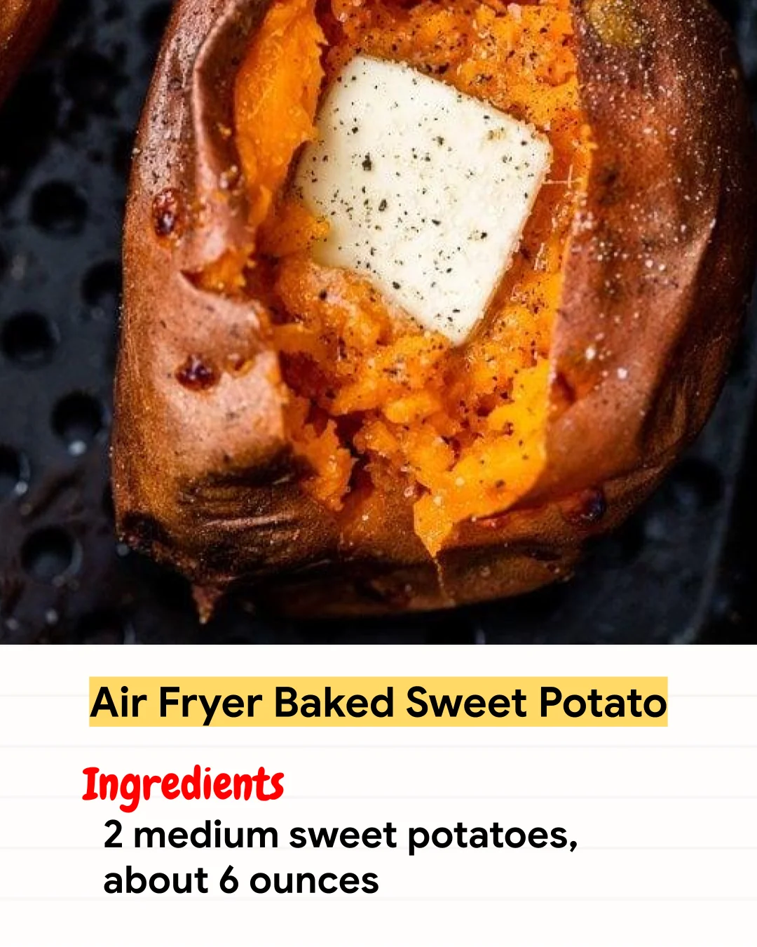 Air Fryer Recipe Air Fryer Baked Sweet Potato