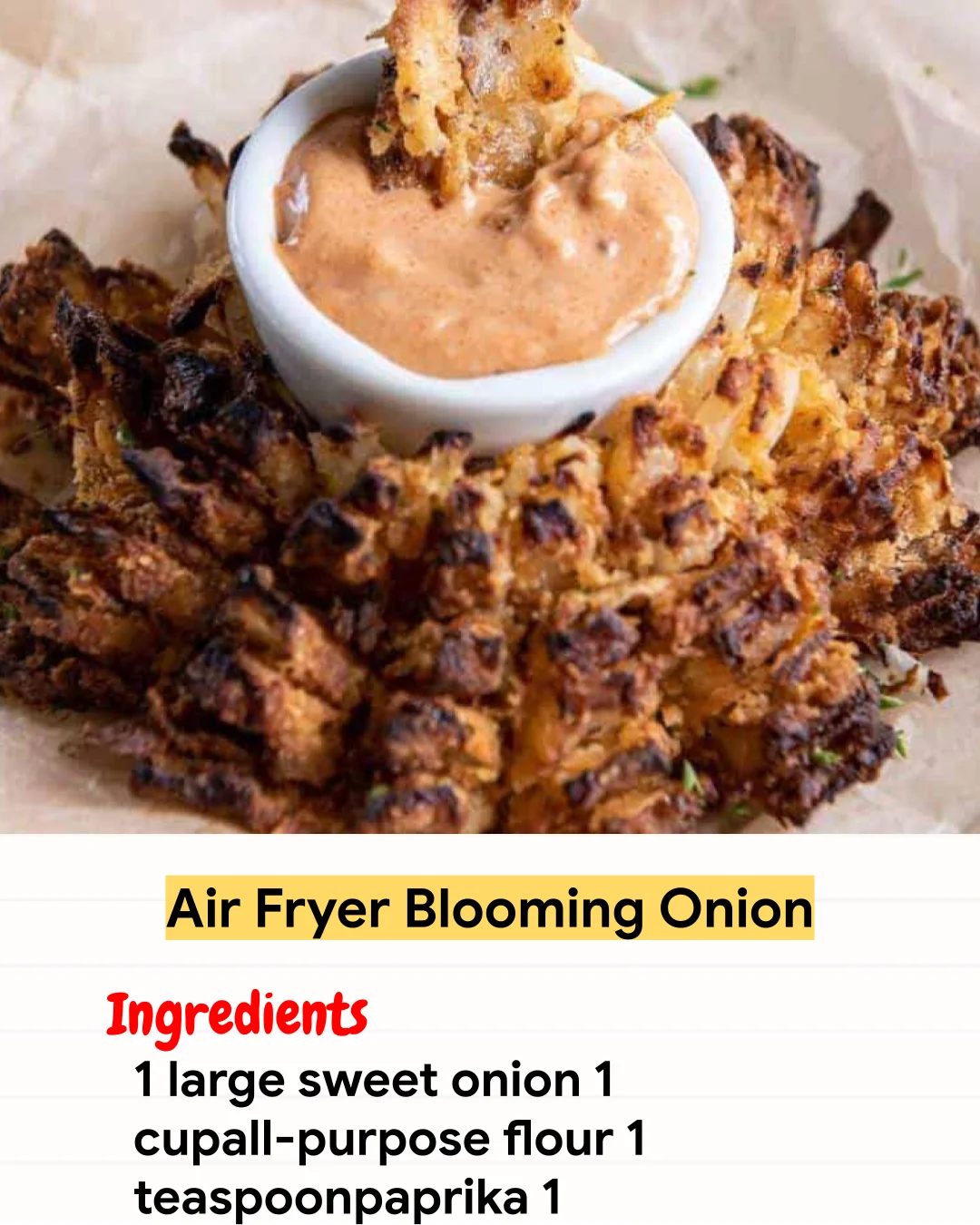 Air Fryer Recipe Air Fryer Blooming Onion
