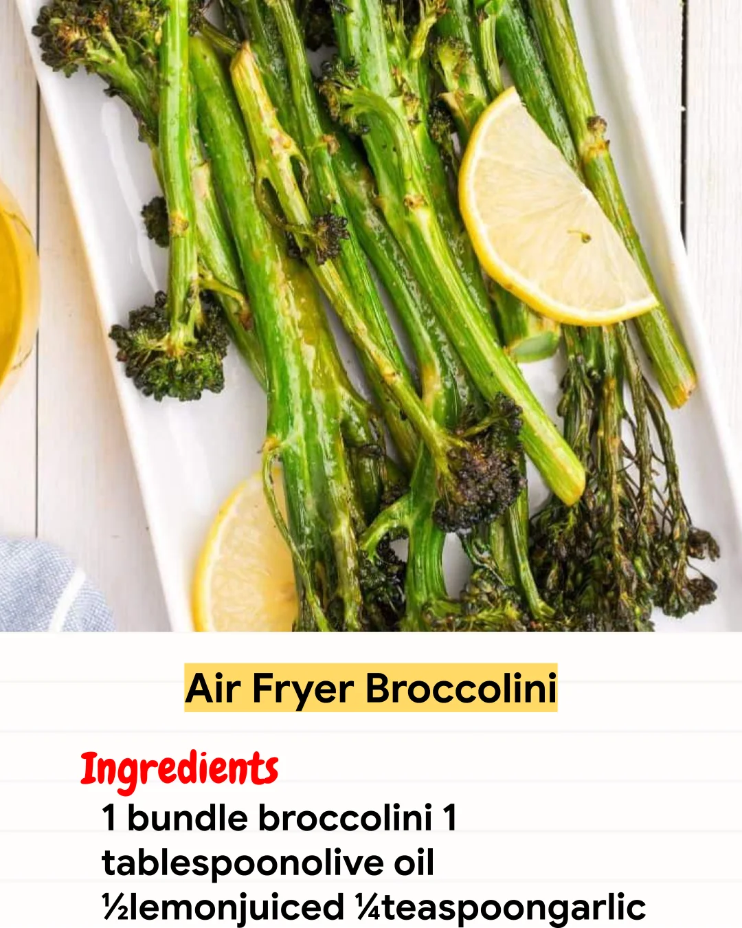 Air Fryer Recipe Air Fryer Broccolini