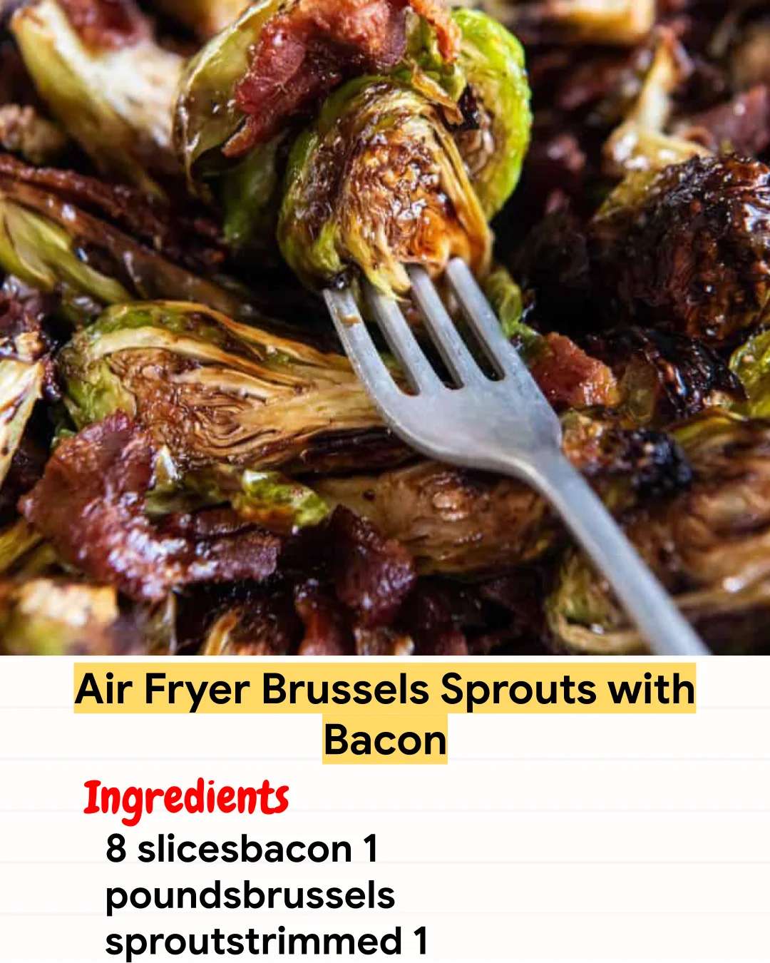 Air Fryer Recipe Air Fryer Brussels Sprouts with Bacon
