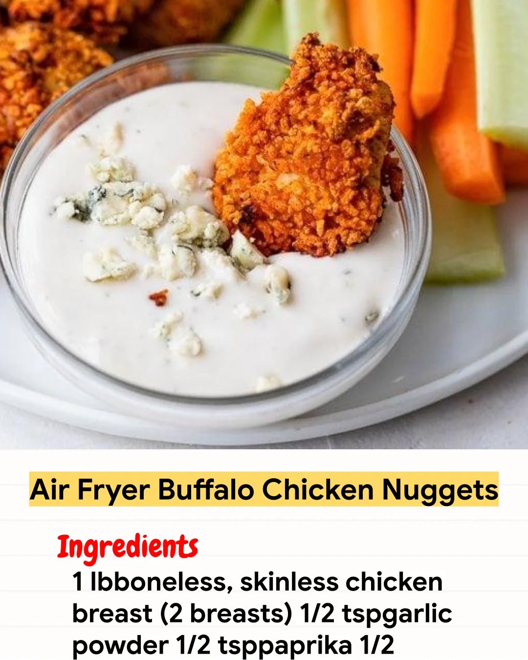Air Fryer Recipe Air Fryer Buffalo Chicken Nuggets