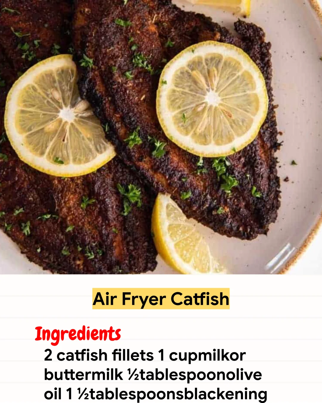 Air Fryer Recipe Air Fryer Catfish
