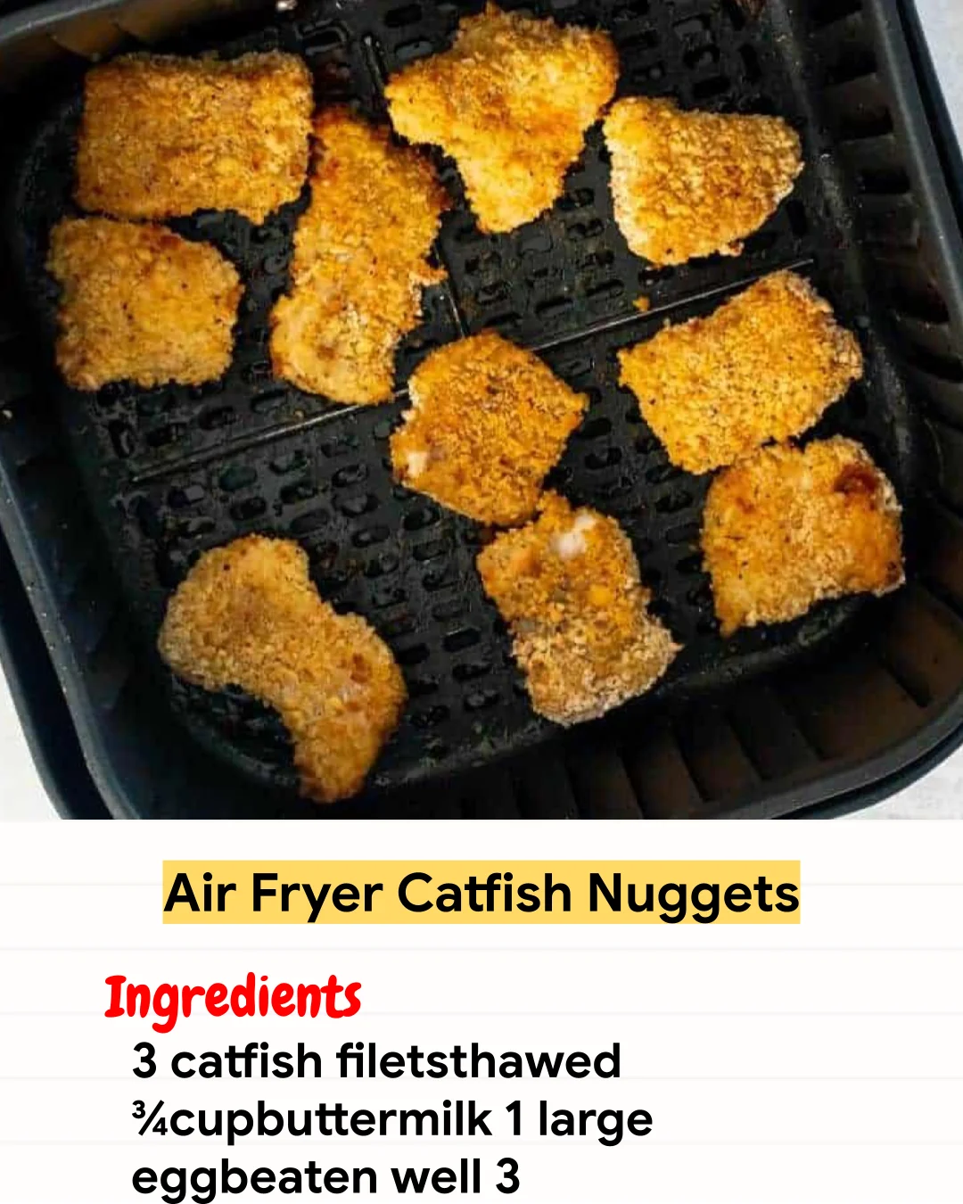 Air Fryer Recipe Air Fryer Catfish Nuggets