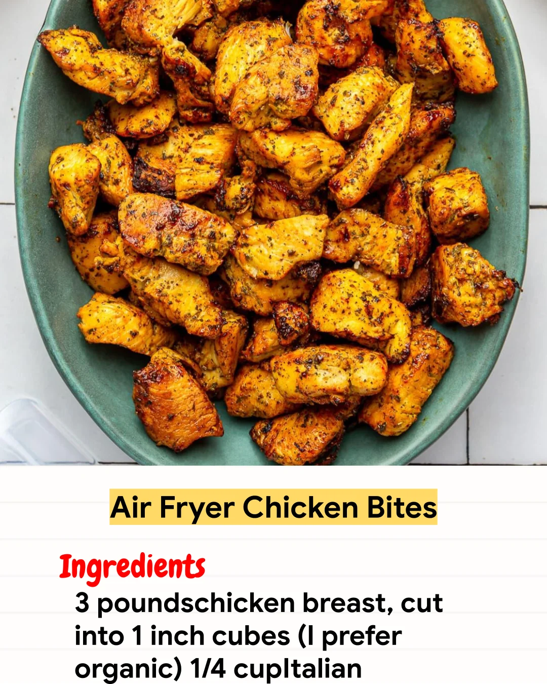 Air Fryer Recipe Air Fryer Chicken Bites