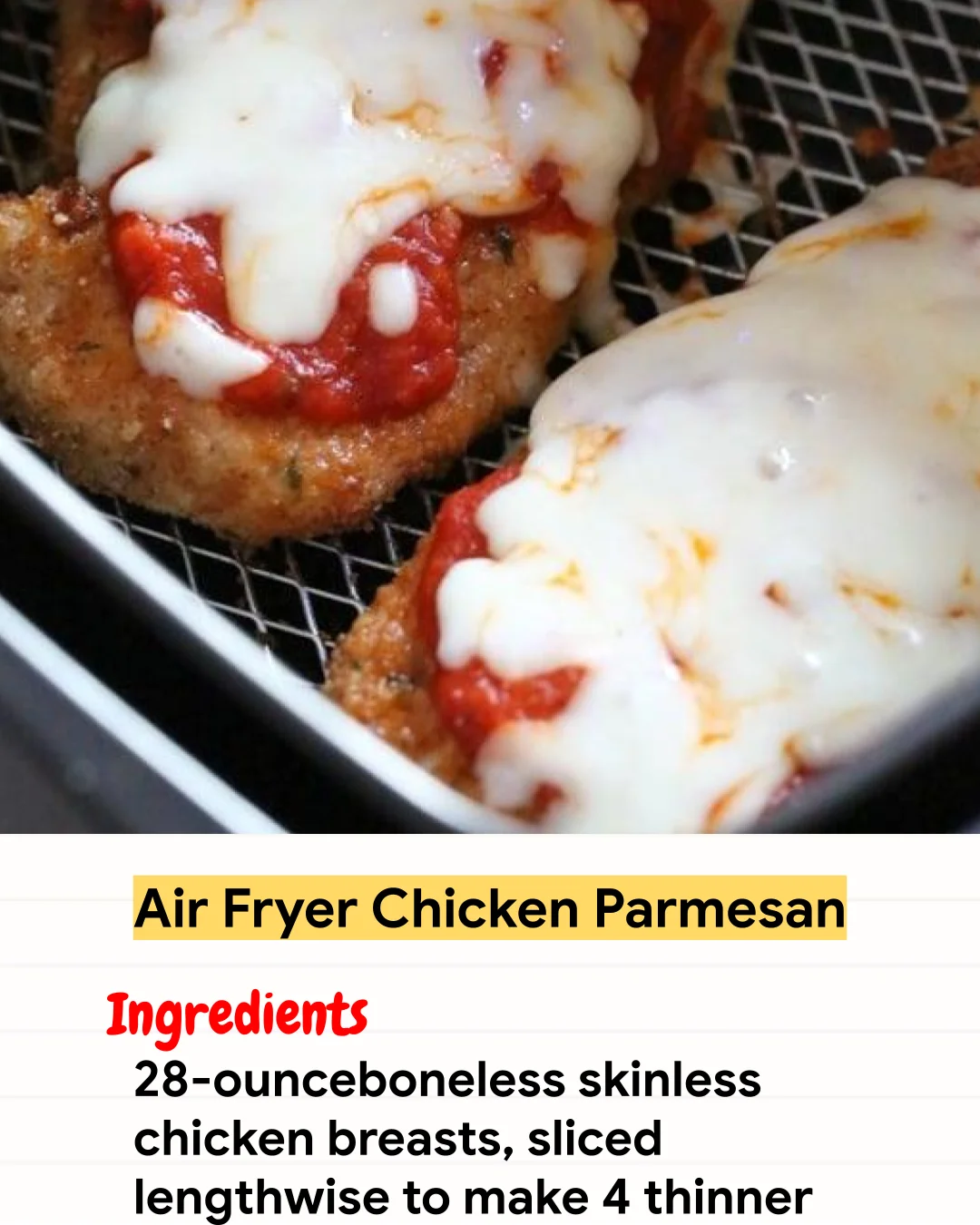 Air Fryer Recipe Air Fryer Chicken Parmesan