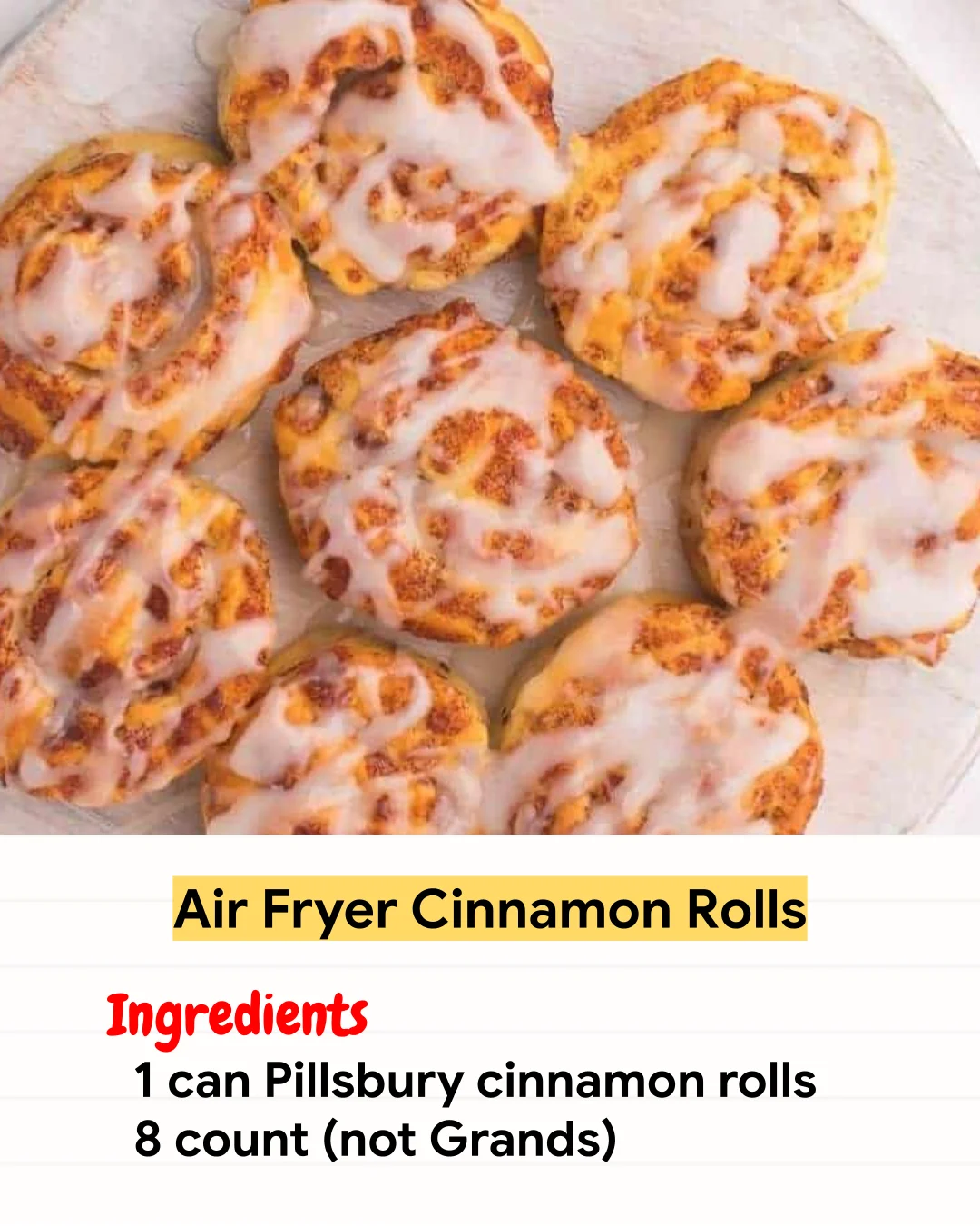 Air Fryer Recipe Air Fryer Cinnamon Rolls