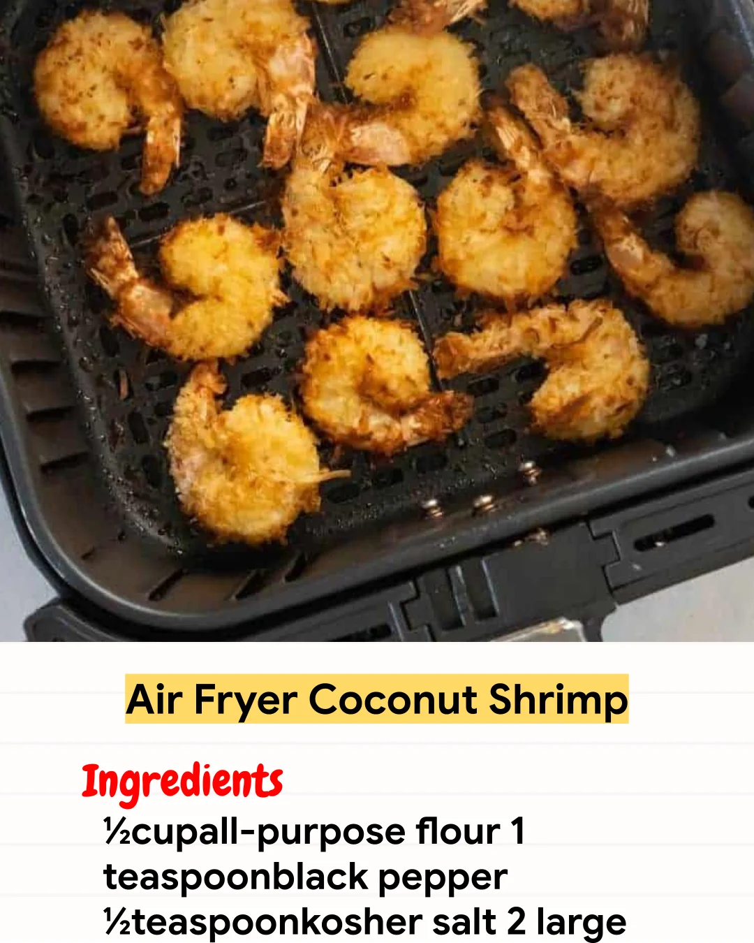 Air Fryer Recipe Air Fryer Coconut Shrimp
