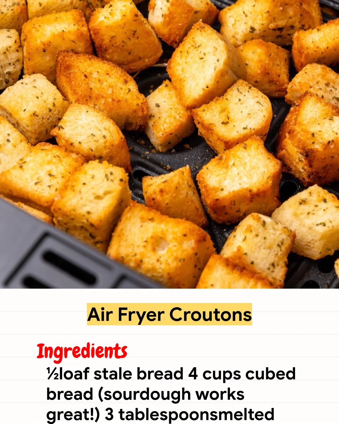 Air Fryer Recipe Air Fryer Croutons