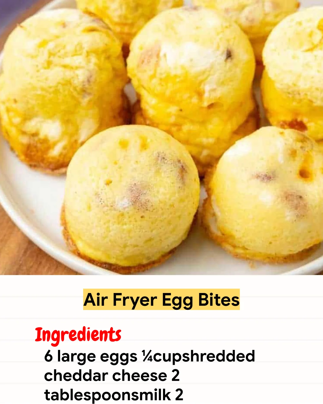 Air Fryer Recipe Air Fryer Egg Bites