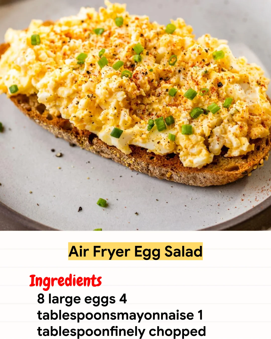 Air Fryer Recipe Air Fryer Egg Salad