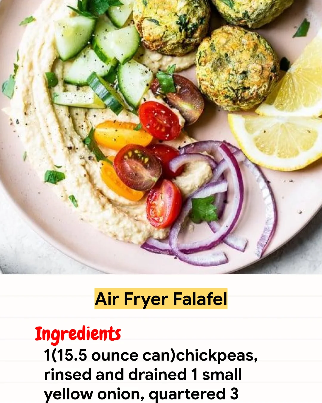 Air Fryer Recipe Air Fryer Falafel
