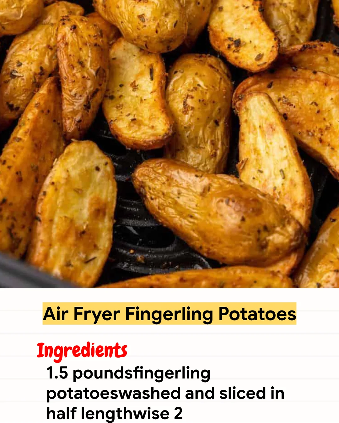 Air Fryer Recipe Air Fryer Fingerling Potatoes