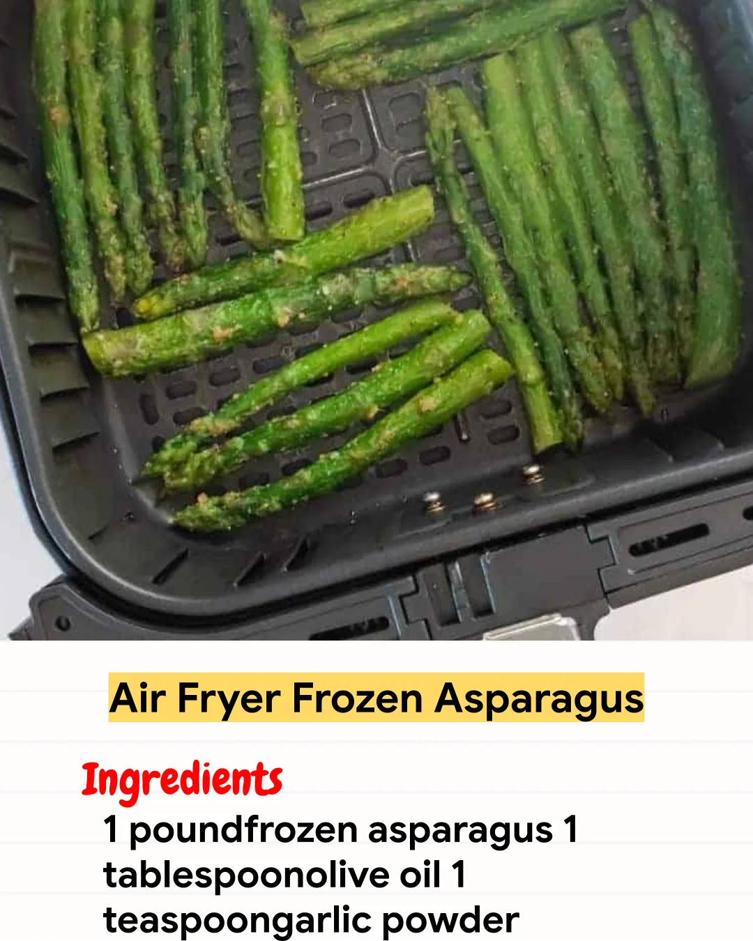 Air Fryer Recipe Air Fryer Frozen Asparagus