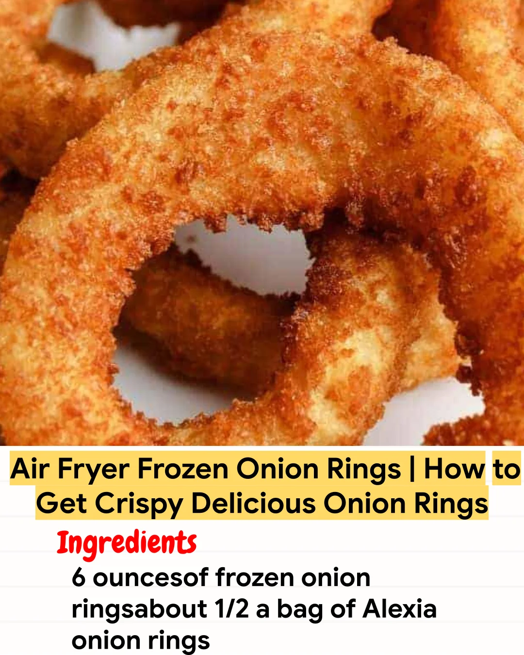 Air Fryer Recipe Air Fryer Frozen Onion Rings | How to Get Crispy Delicious Onion Rings