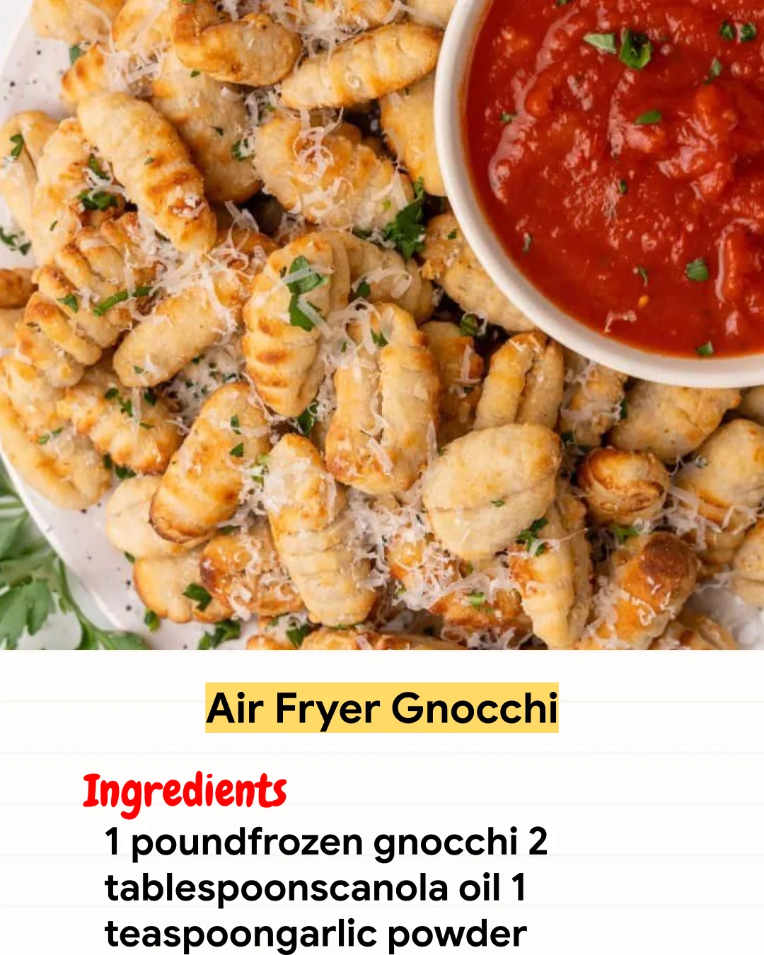Air Fryer Recipe Air Fryer Gnocchi