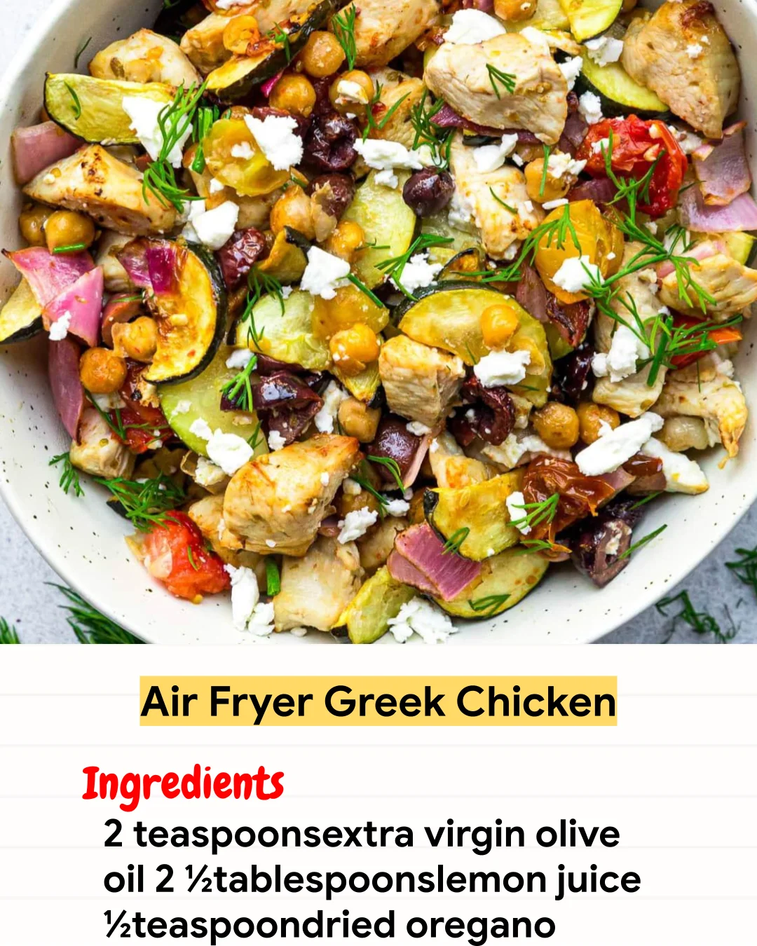 Air Fryer Recipe Air Fryer Greek Chicken