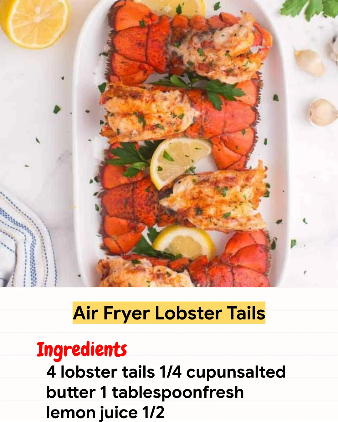 Air Fryer Recipe Air Fryer Lobster Tails