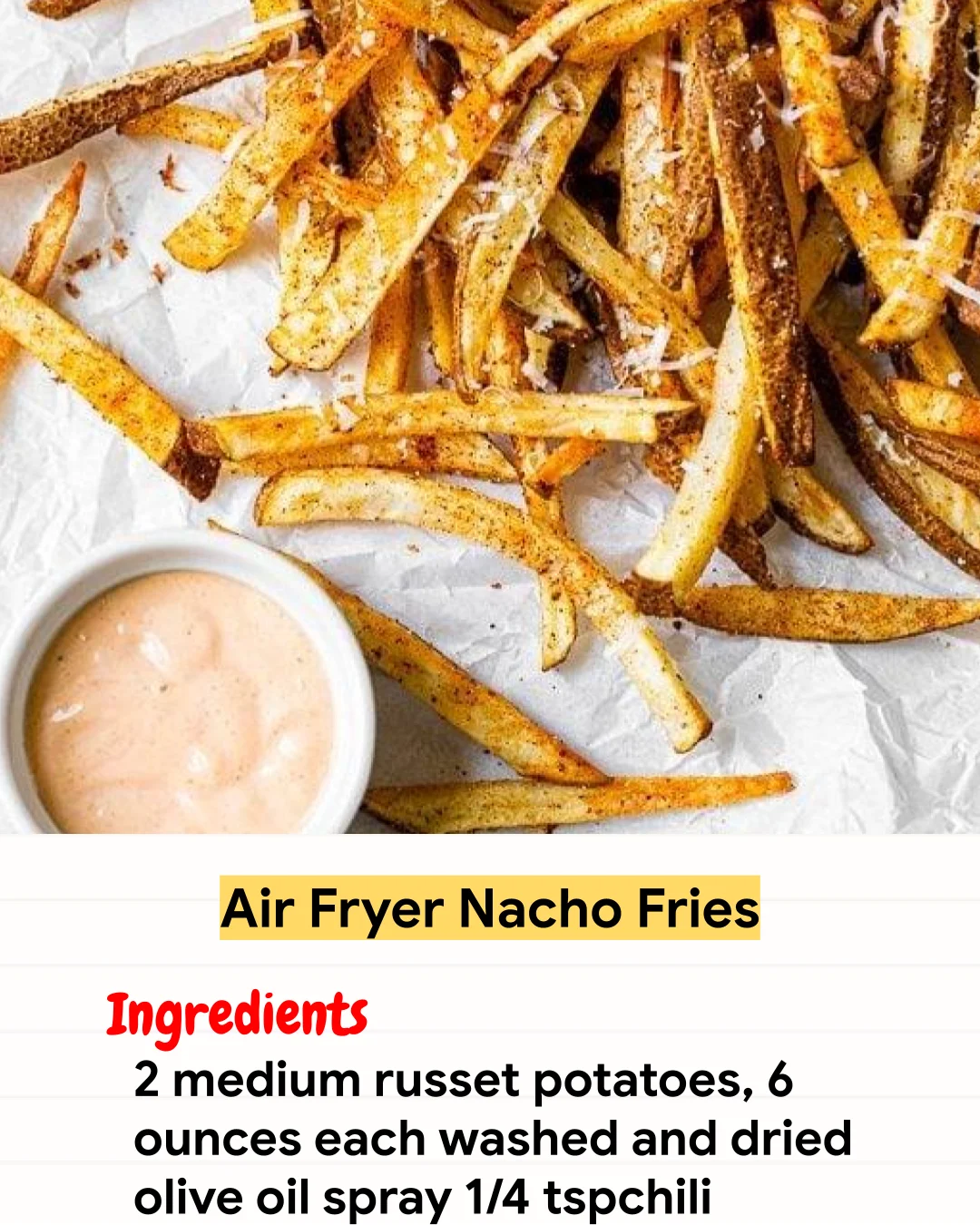 Air Fryer Recipe Air Fryer Nacho Fries