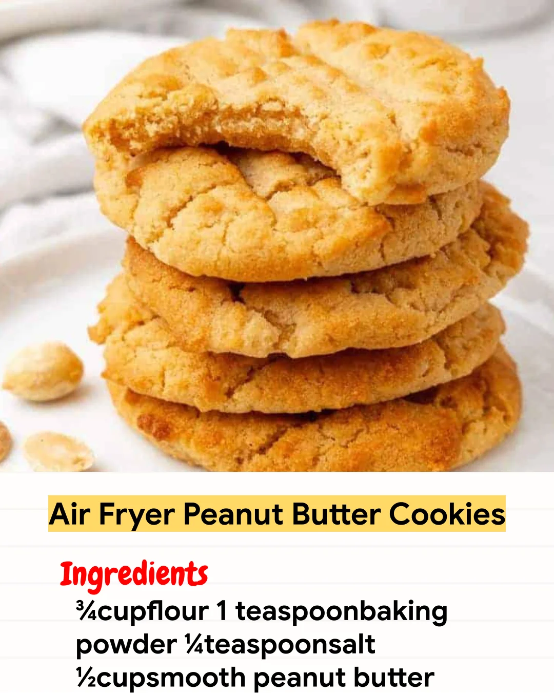 Air Fryer Recipe Air Fryer Peanut Butter Cookies