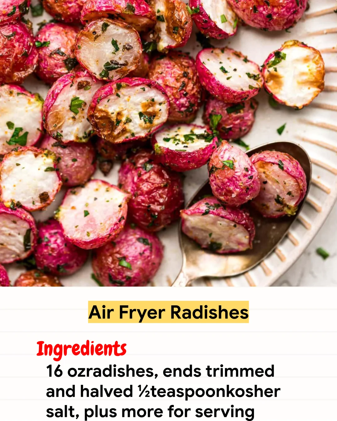 Air Fryer Recipe Air Fryer Radishes