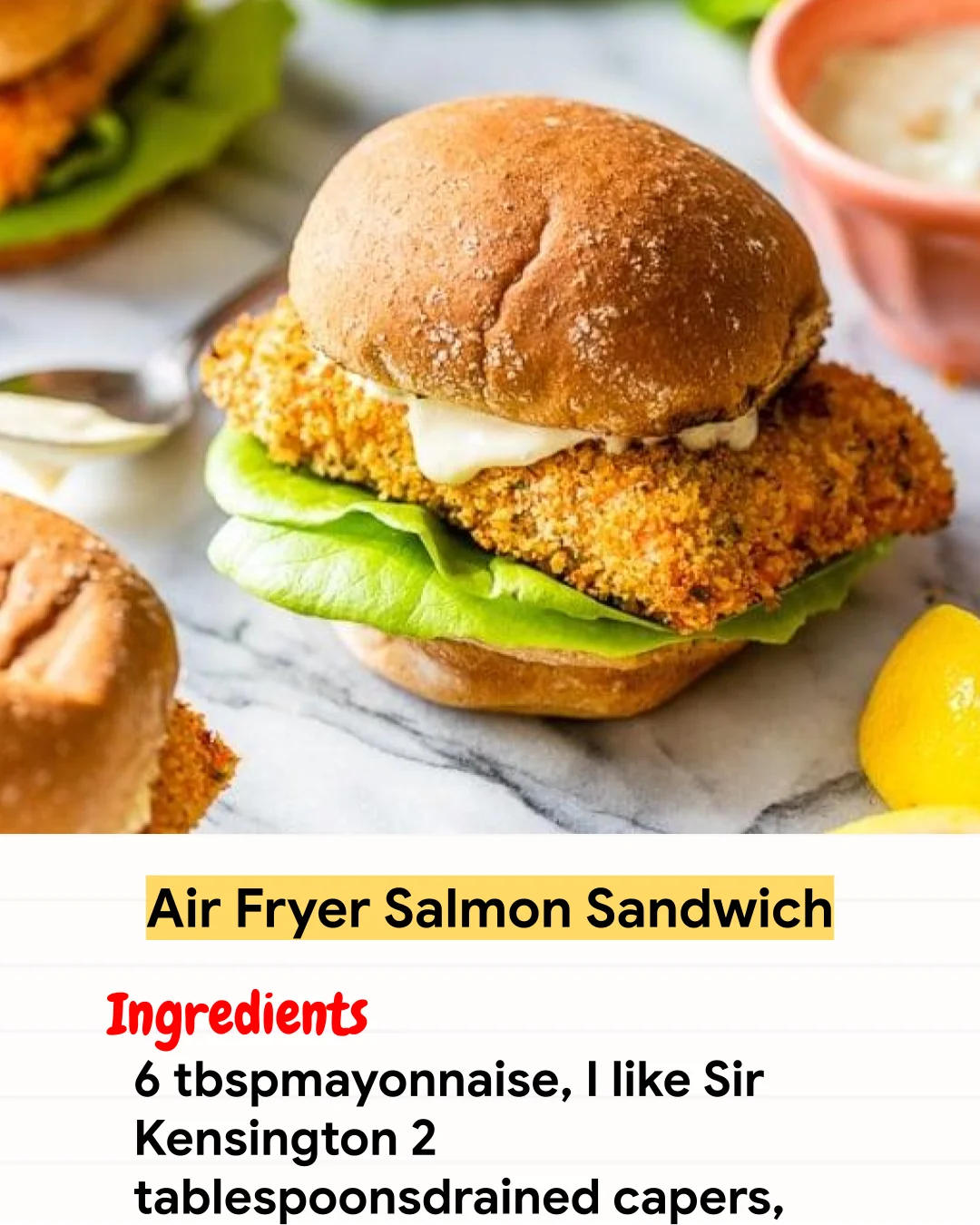 Air Fryer Recipe Air Fryer Salmon Sandwich