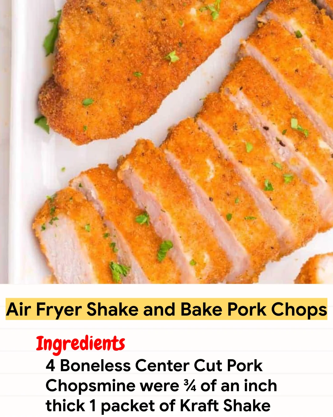 Air Fryer Recipe Air Fryer Shake and Bake Pork Chops