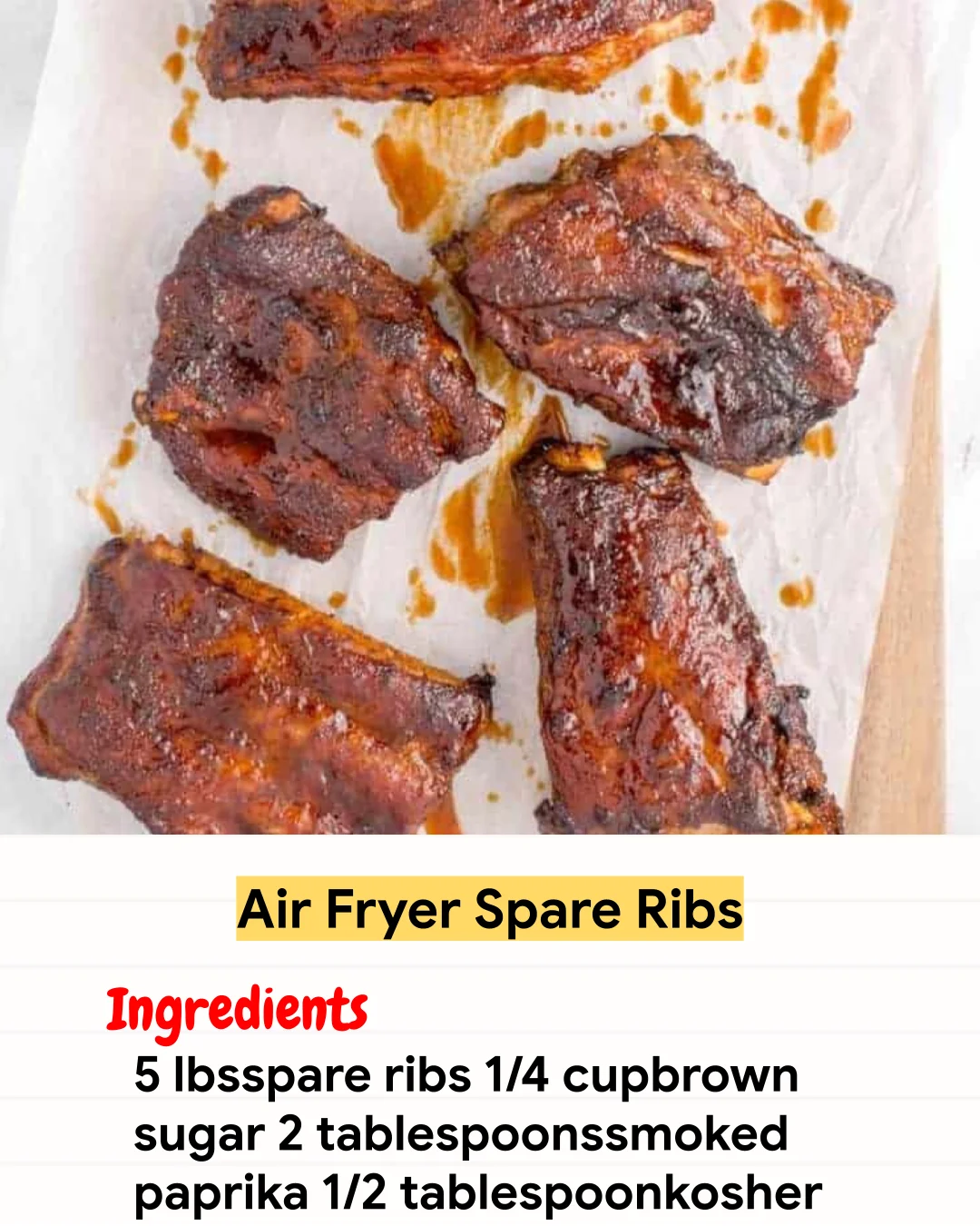 Air Fryer Recipe Air Fryer Spare Ribs