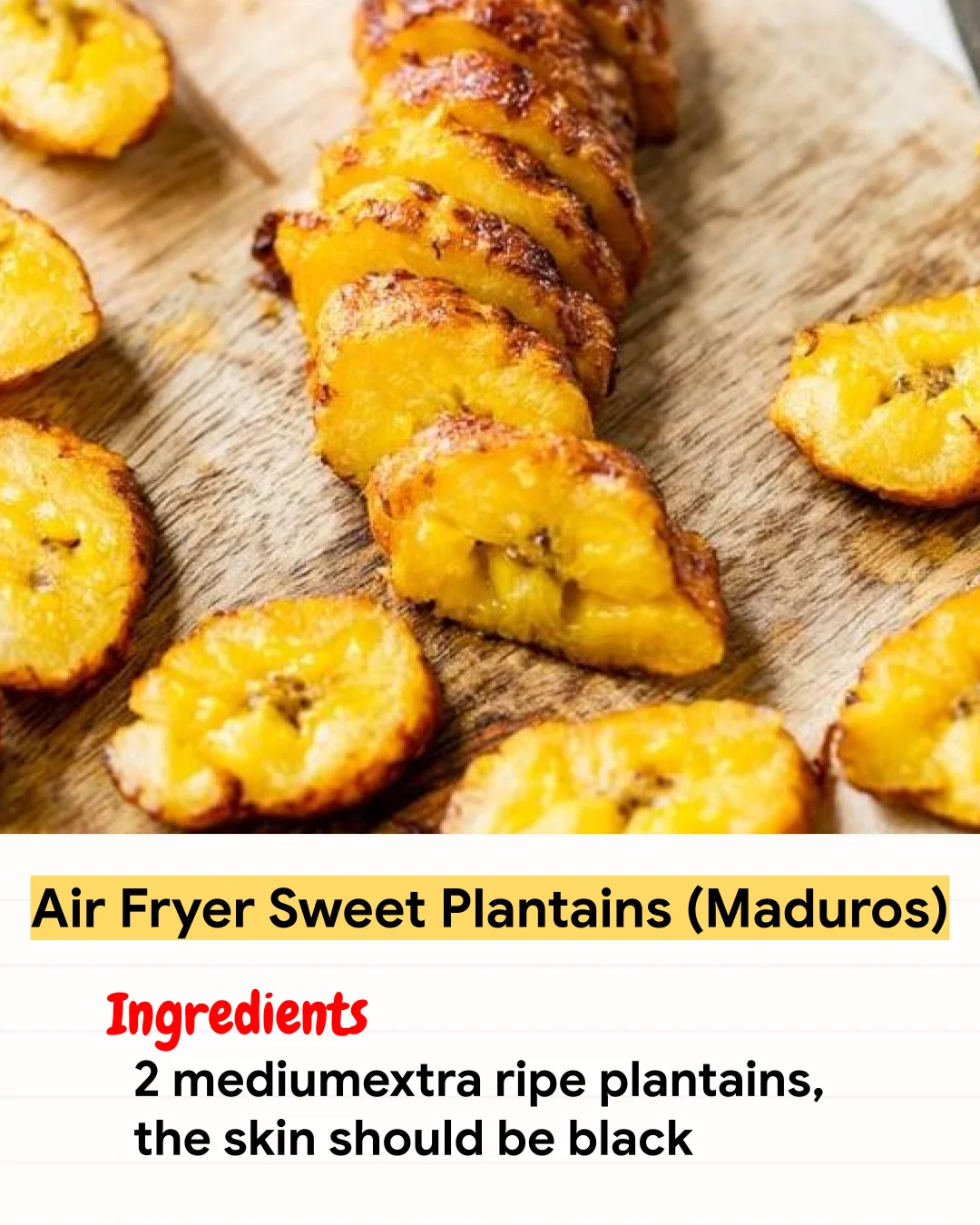Air Fryer Recipe Air Fryer Sweet Plantains (Maduros)