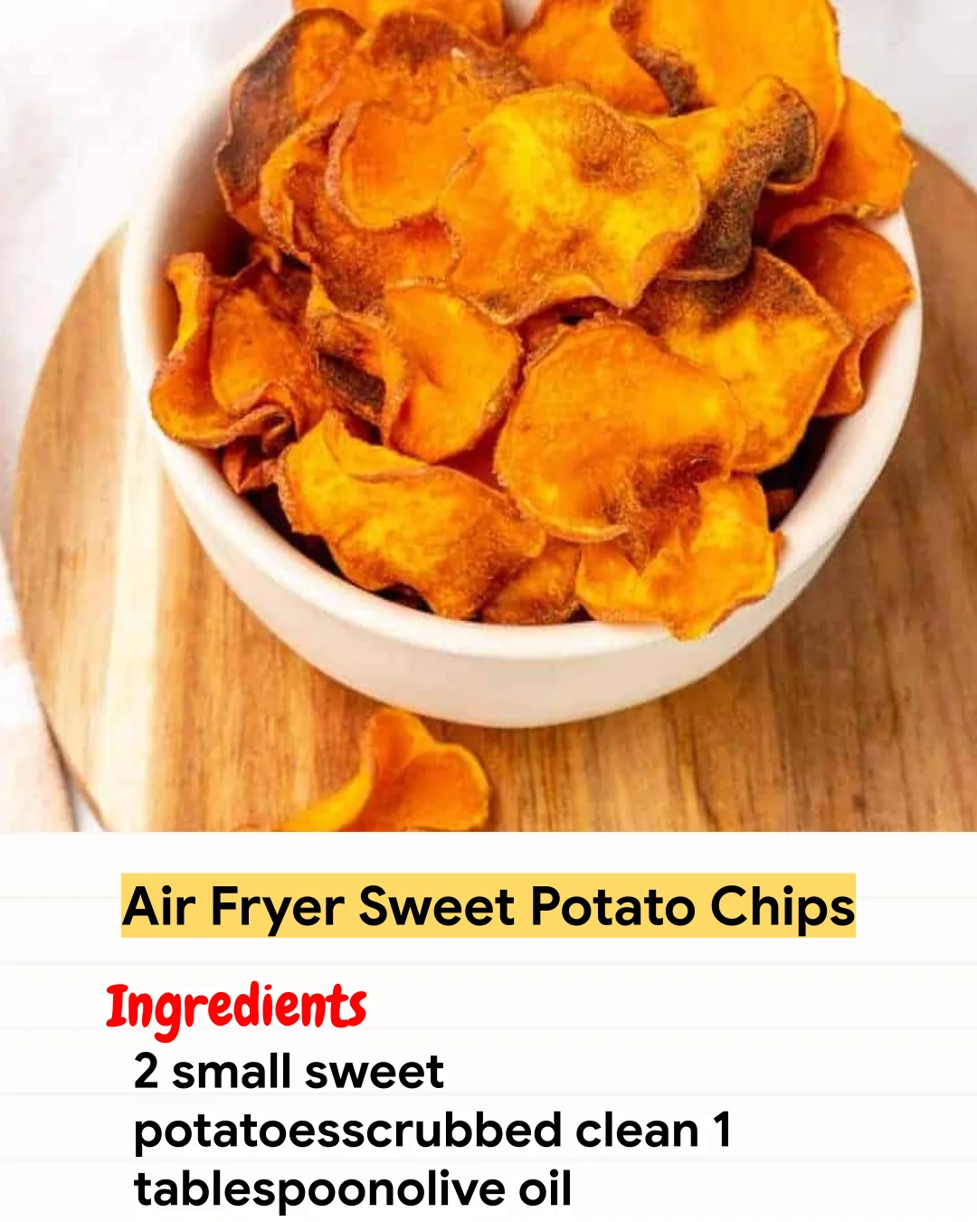 Air Fryer Recipe Air Fryer Sweet Potato Chips