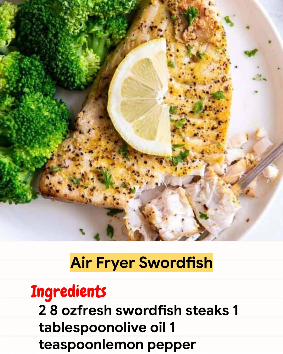 Air Fryer Recipe Air Fryer Swordfish