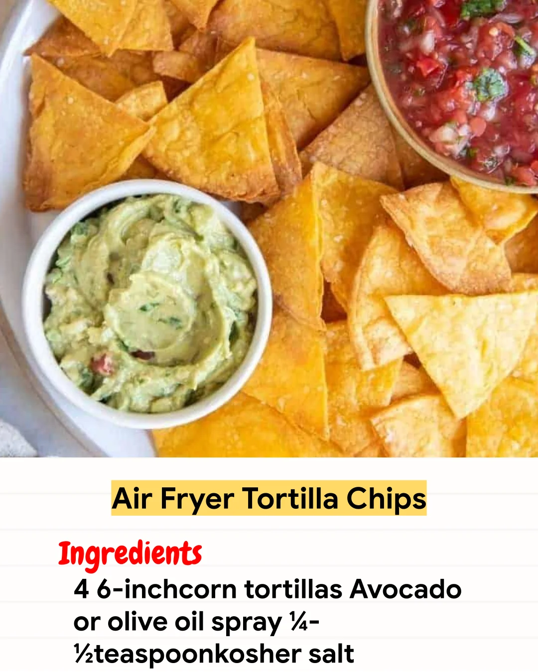 Air Fryer Recipe Air Fryer Tortilla Chips