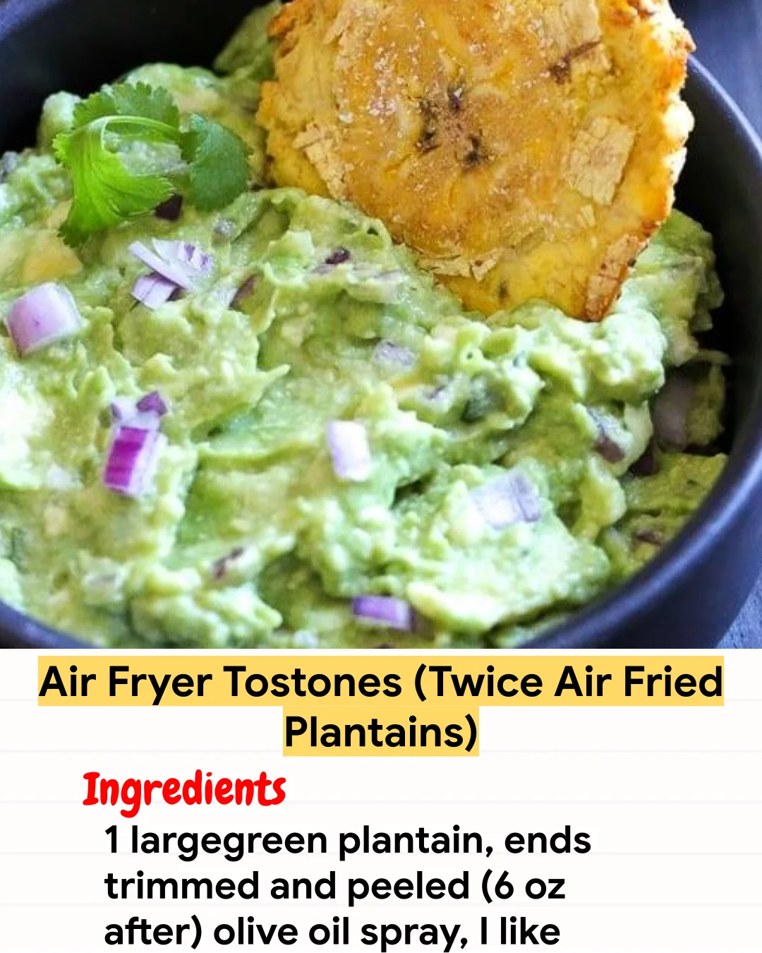 Air Fryer Recipe Air Fryer Tostones (Twice Air Fried Plantains)