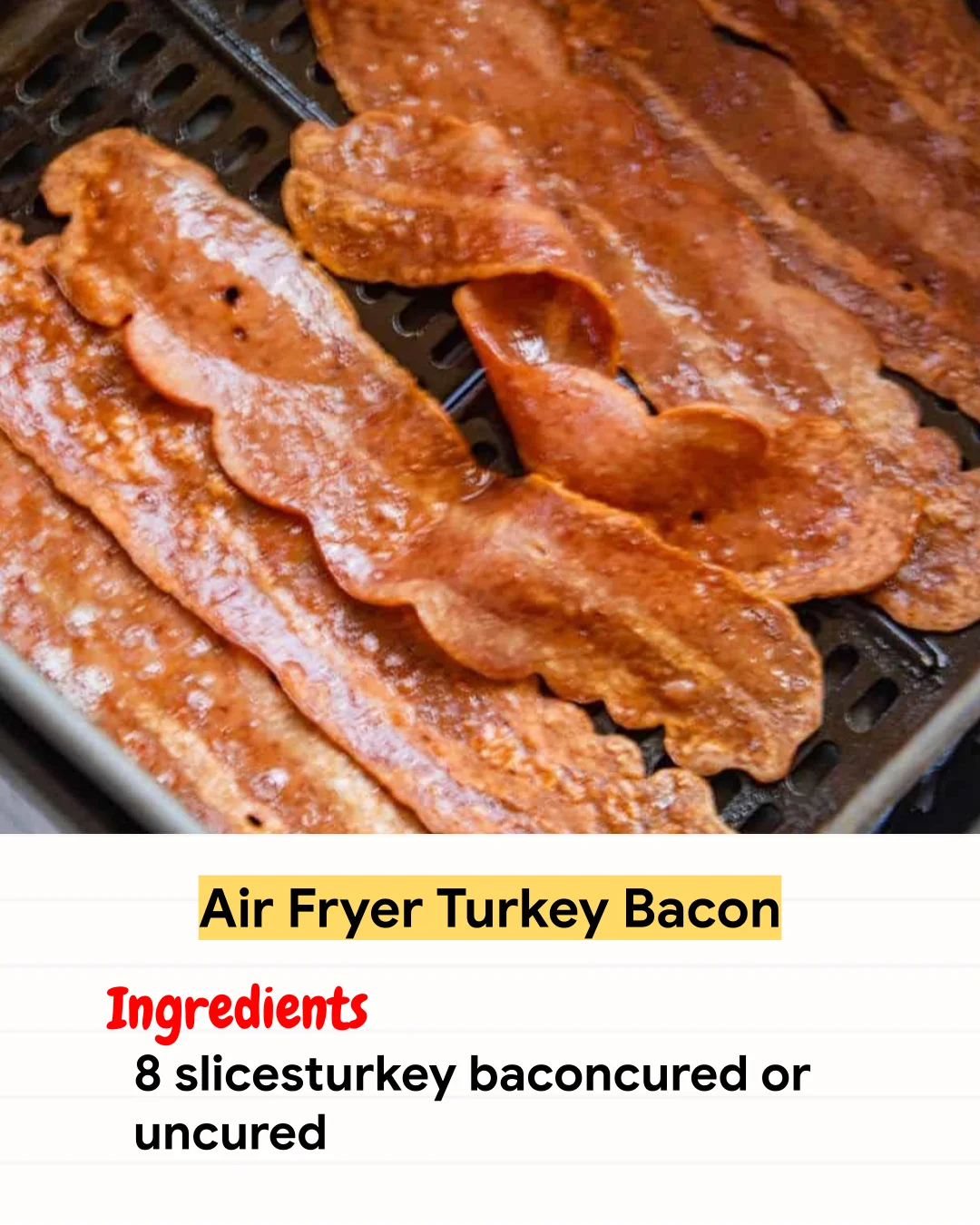 Air Fryer Recipe Air Fryer Turkey Bacon