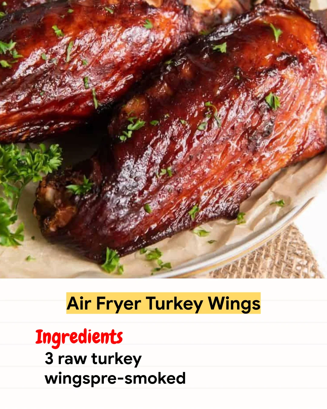 Air Fryer Recipe Air Fryer Turkey Wings