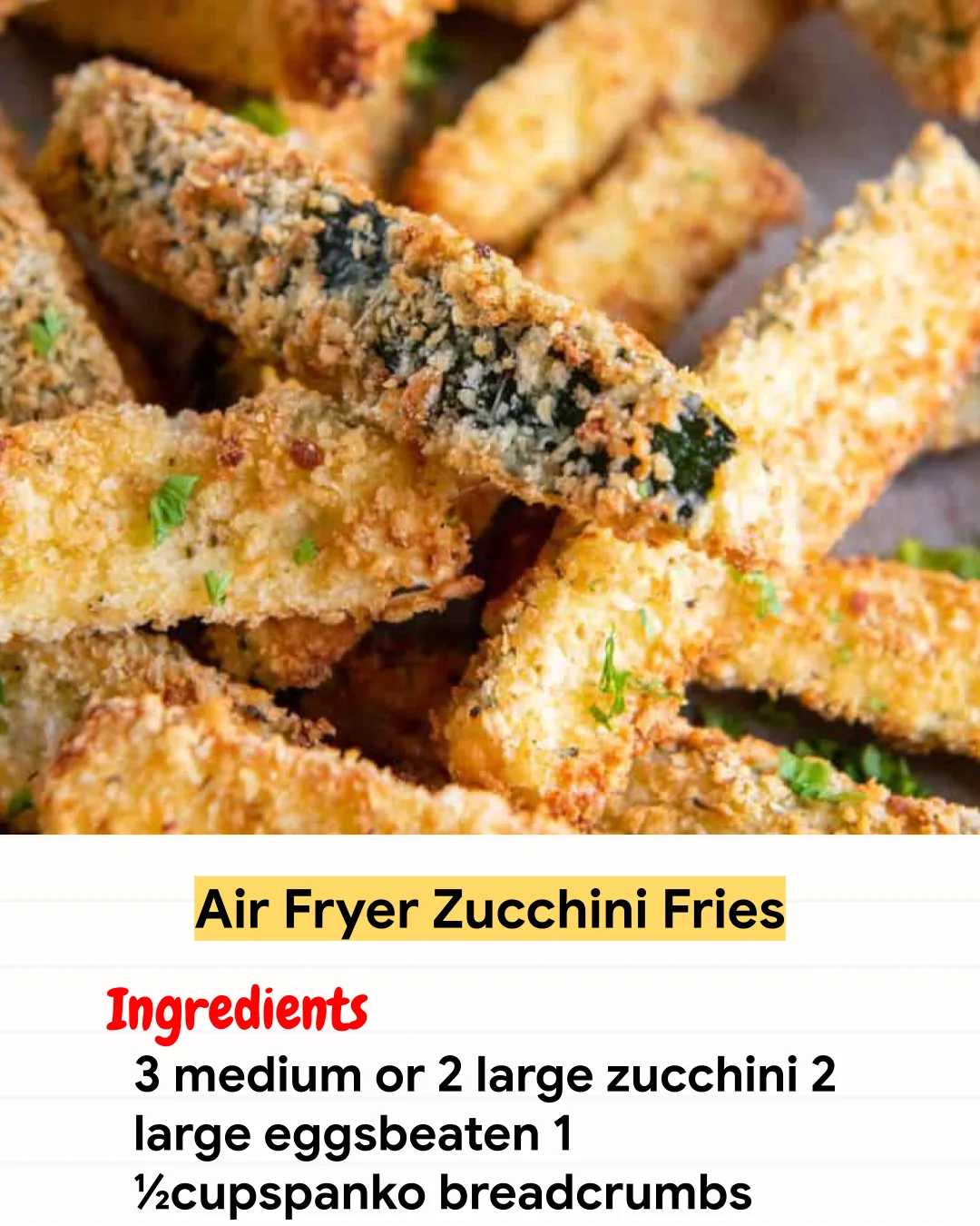 Air Fryer Recipe Air Fryer Zucchini Fries