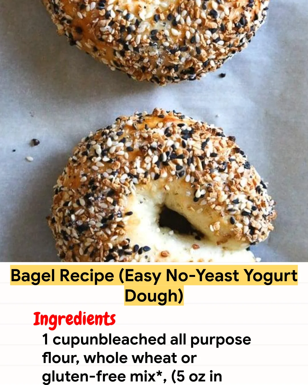 Air Fryer Recipe Bagel Recipe (Easy No-Yeast Yogurt Dough)