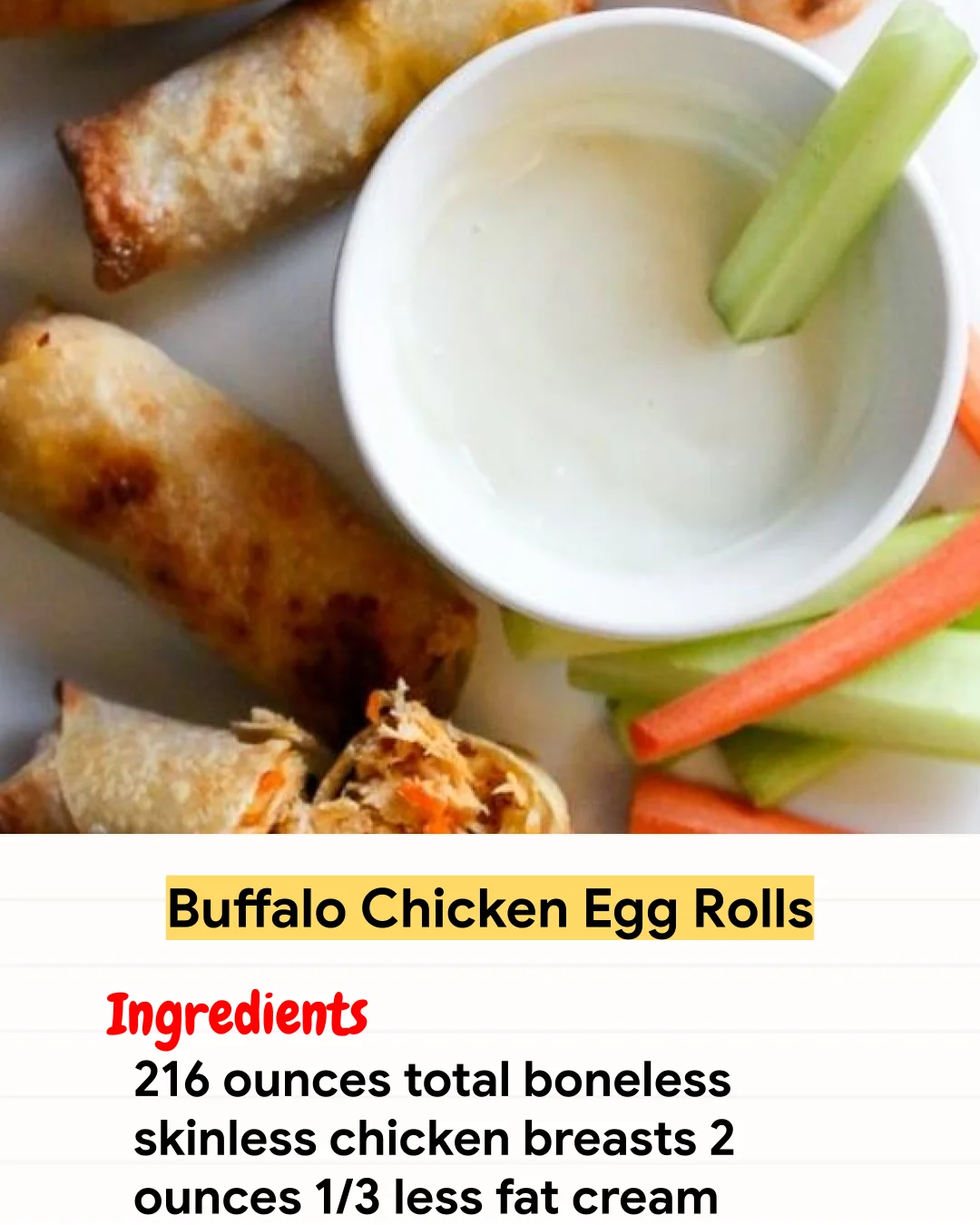 Air Fryer Recipe Buffalo Chicken Egg Rolls