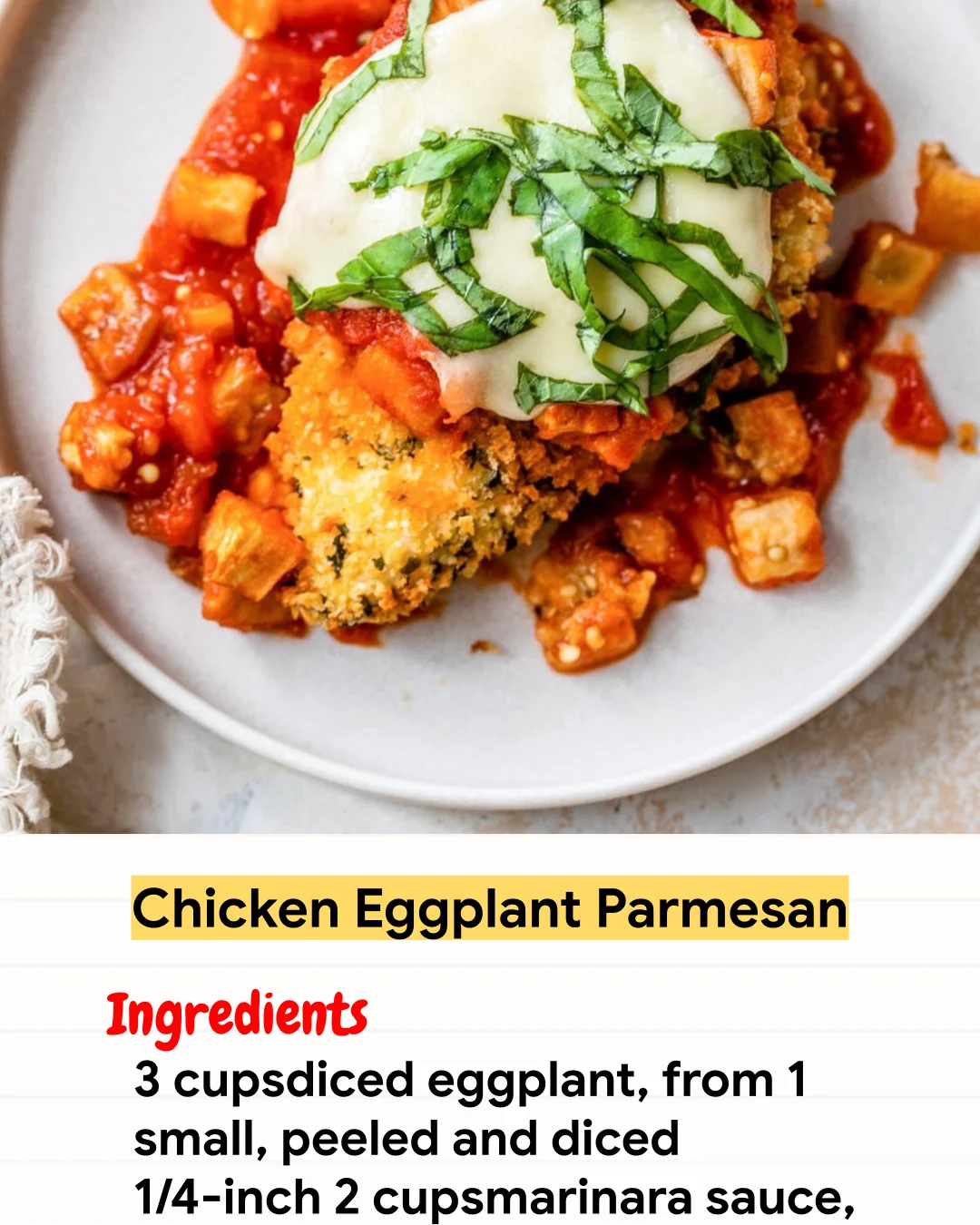Air Fryer Recipe Chicken Eggplant Parmesan