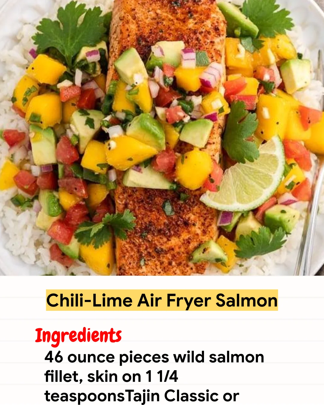 Air Fryer Recipe Chili-Lime Air Fryer Salmon
