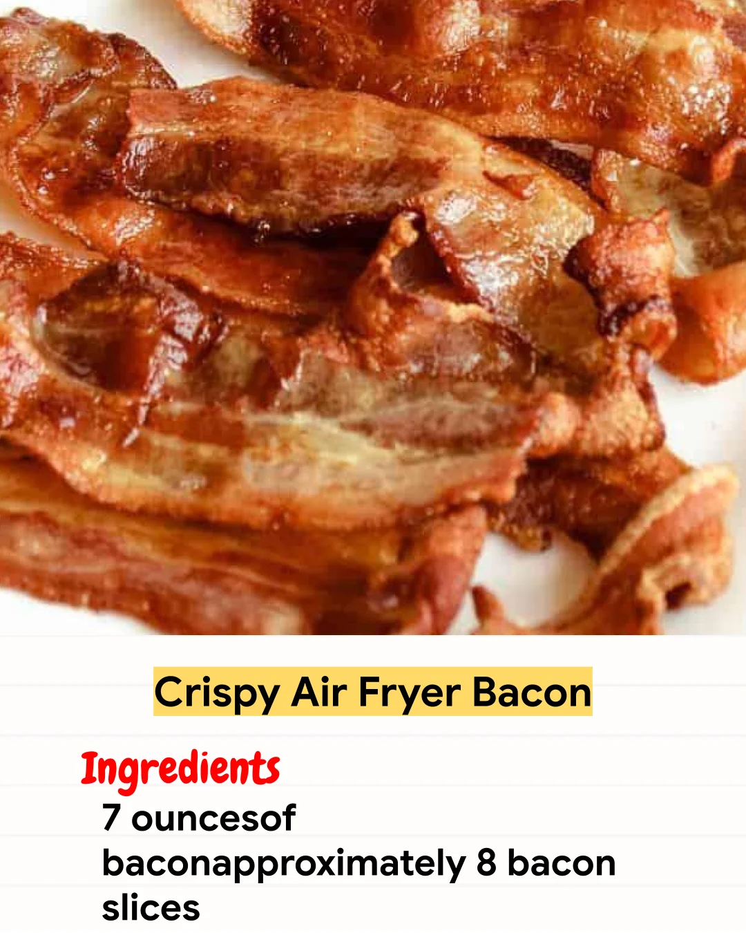 Air Fryer Recipe Crispy Air Fryer Bacon