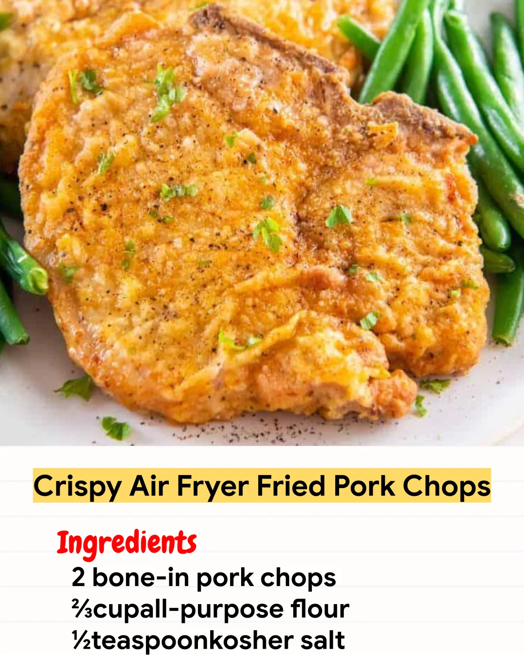 Air Fryer Recipe Crispy Air Fryer Fried Pork Chops