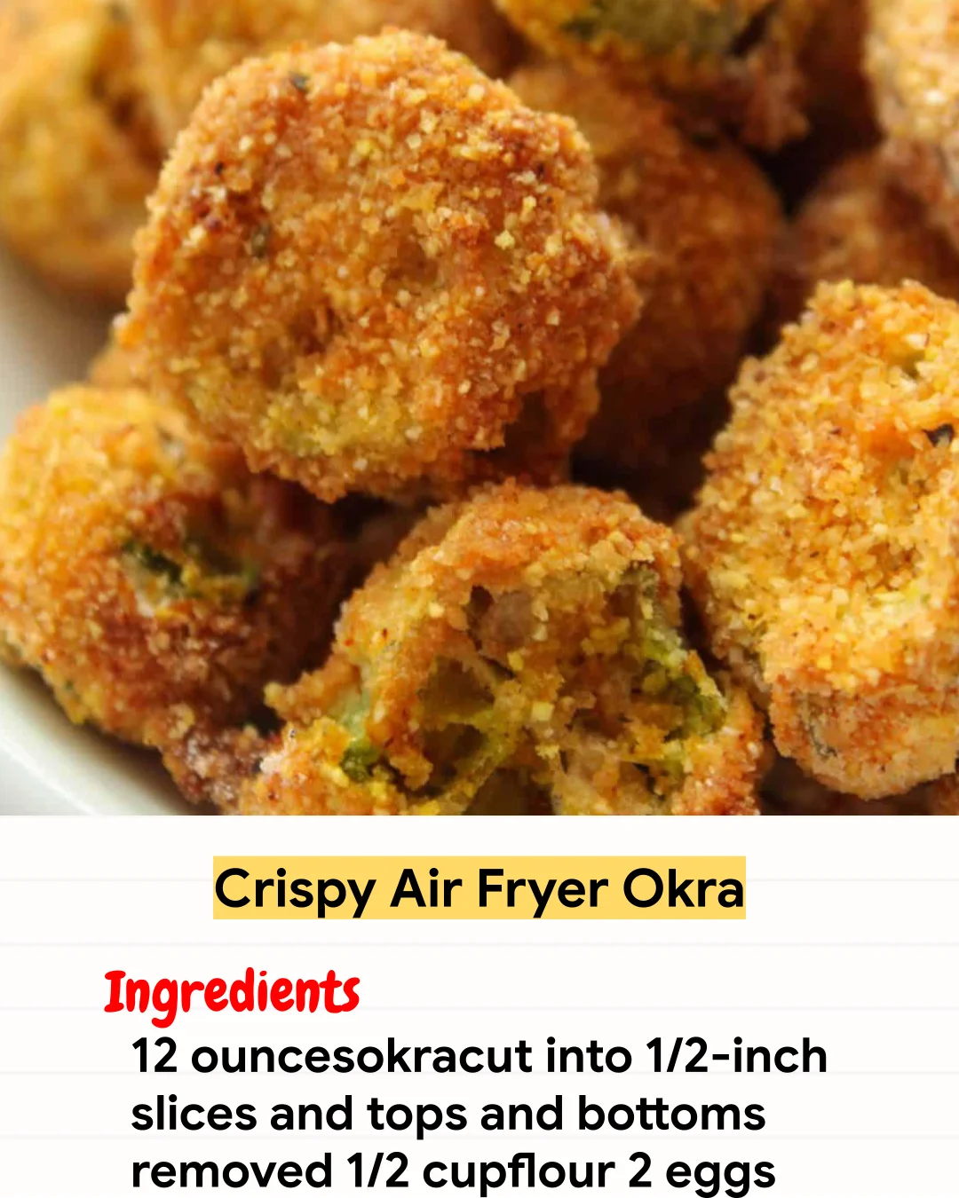 Air Fryer Recipe Crispy Air Fryer Okra