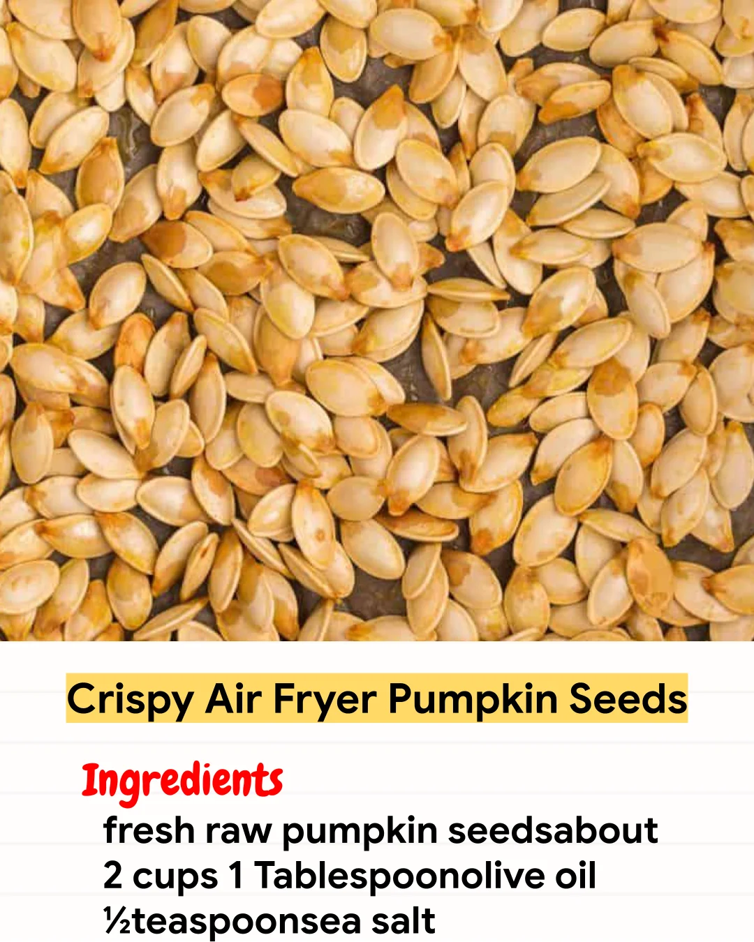 Air Fryer Recipe Crispy Air Fryer Pumpkin Seeds