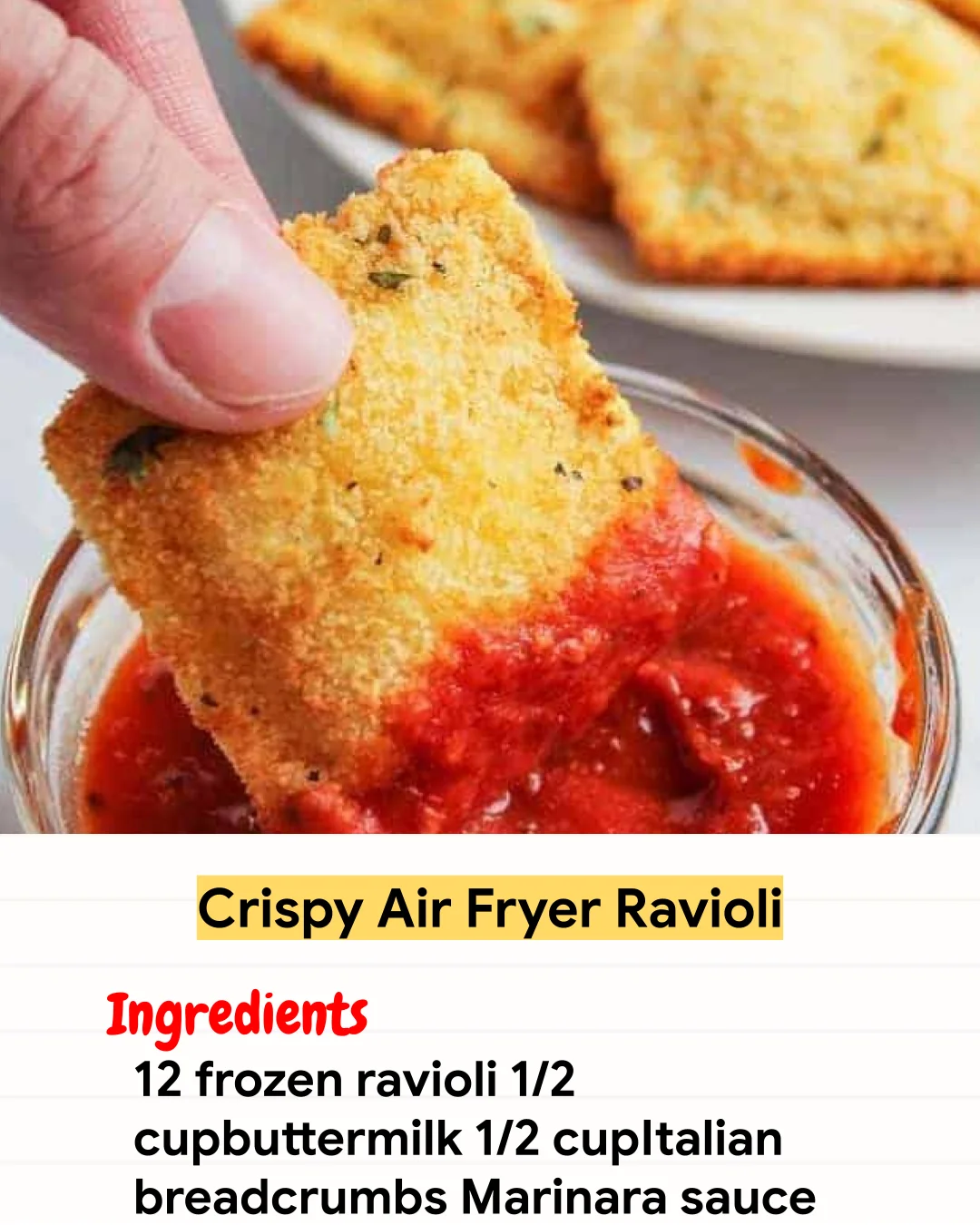 Air Fryer Recipe Crispy Air Fryer Ravioli